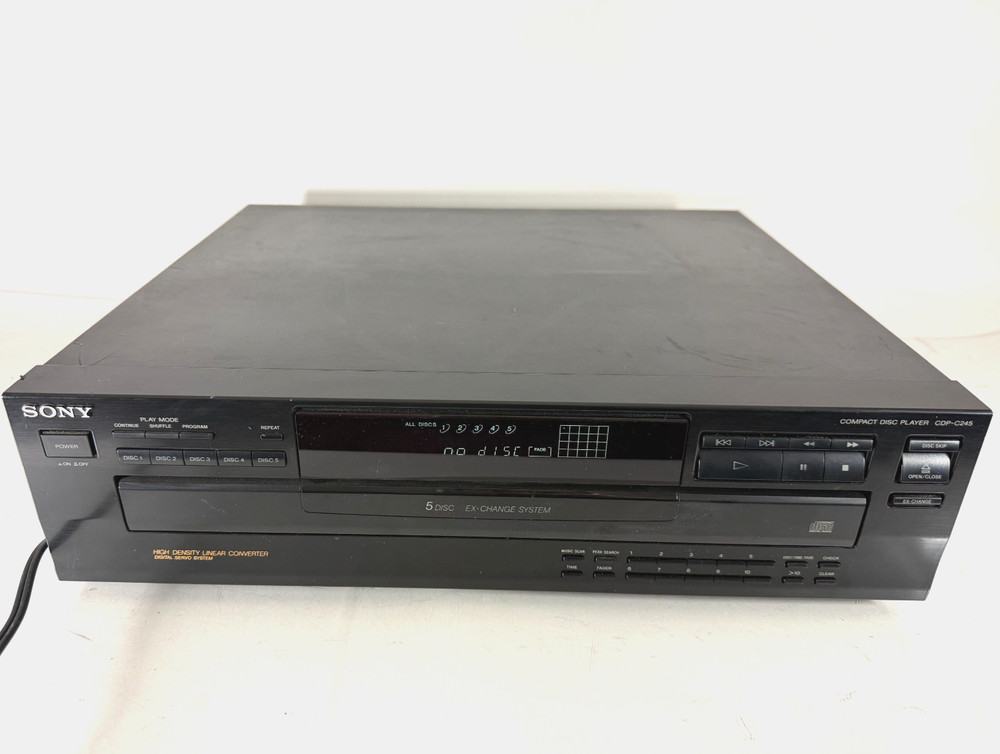 Sony CDP-C245 5-Disc CD Player Changer High Density Linear Converter