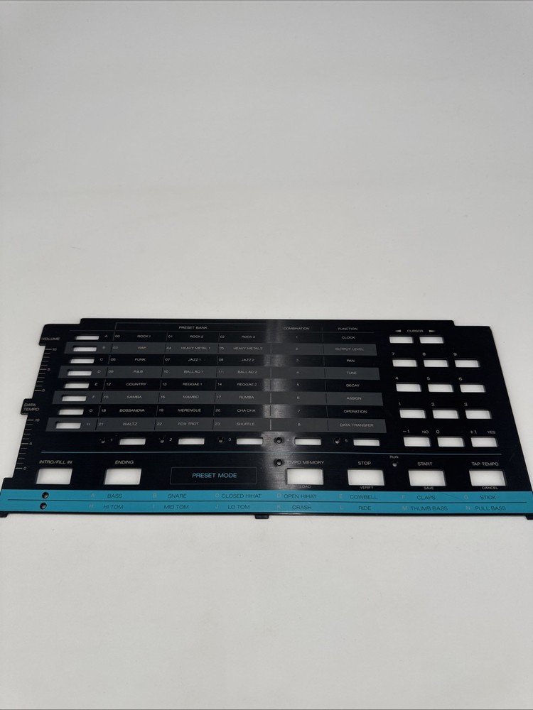 Korg DDD-5 Dynamic Digital Drum Machine Replacement Front Panel Part.