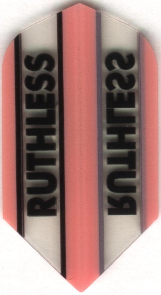 Pink/Clear RUTHLESS Slim Dart Flights: 3 per set