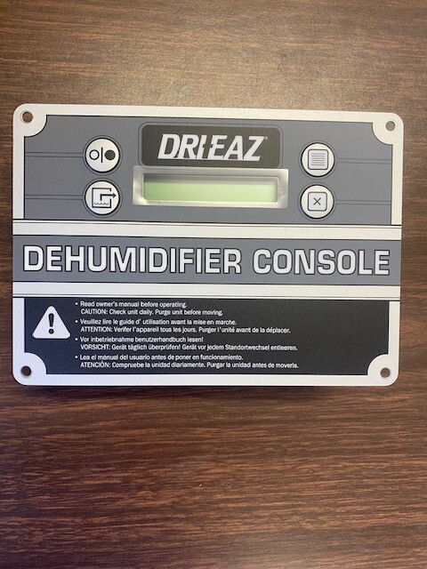 DRI-EAZ 08-00259S / 103238 DEHUMIDIFIER CONTROL PANEL FOR 1200 & EVOLUTION NEW