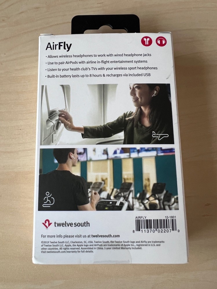 Twelve South AirFly Wireless Transmitter for AirPods + Wireless HeadphoneOpens i