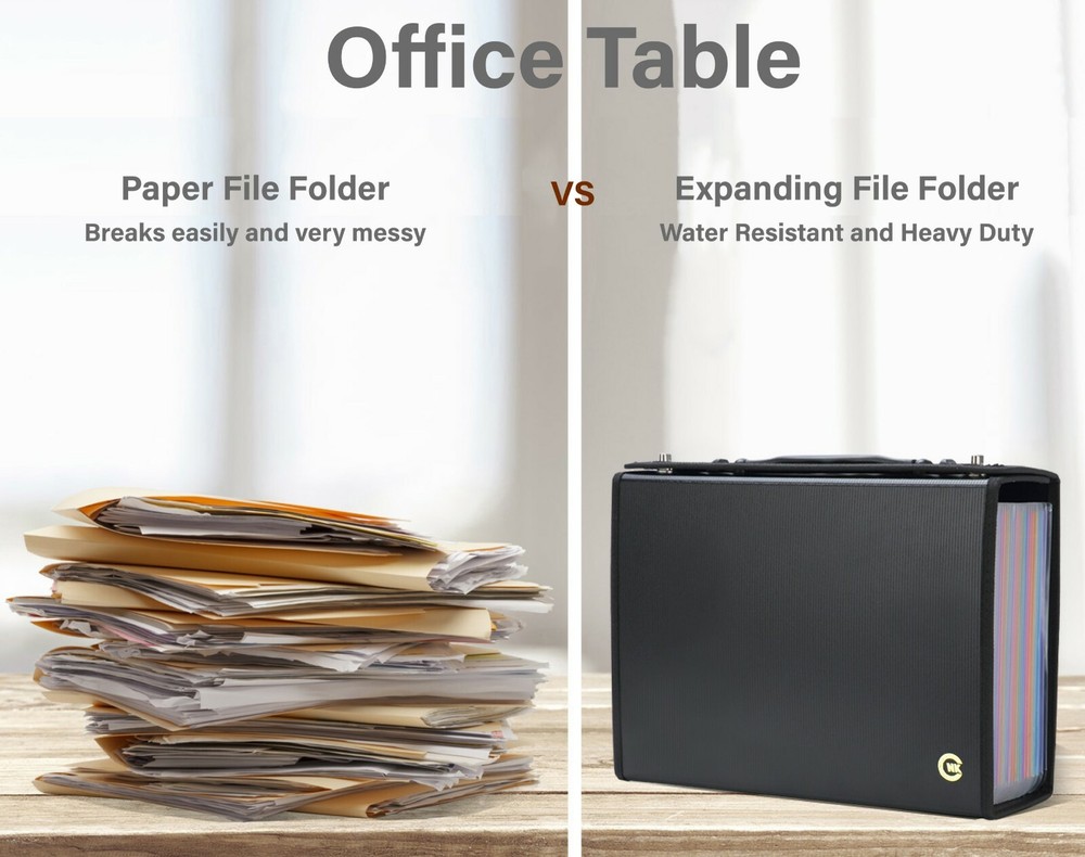 Accordian file folder organizer Expanding File folder Document holder file box