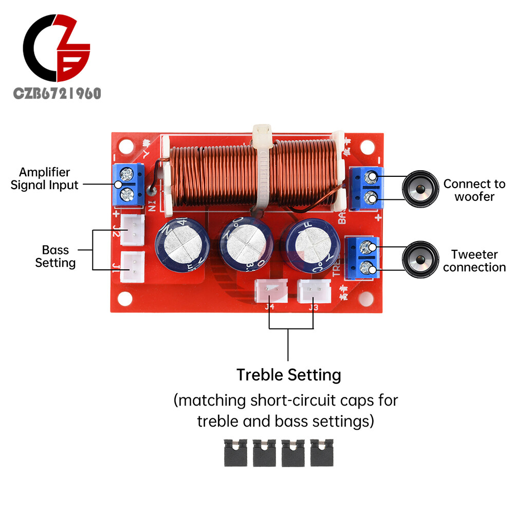 Speaker Frequency Divider Audio Crossover Board 2 Way 100Hz-10KHz Adjustable