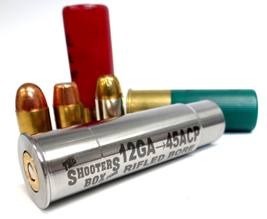 12GA to 45ACP RIFLED Shotgun Adapter - Chamber Reducer - Stainless - Free Ship!