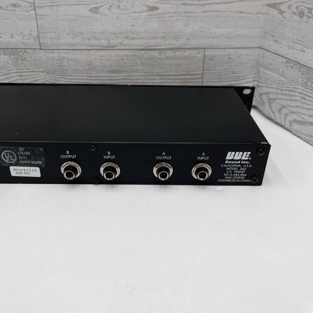 BBE 362 Sonic Maximizer Audio Signal Processor Stereo Rack Unit - Tested Works