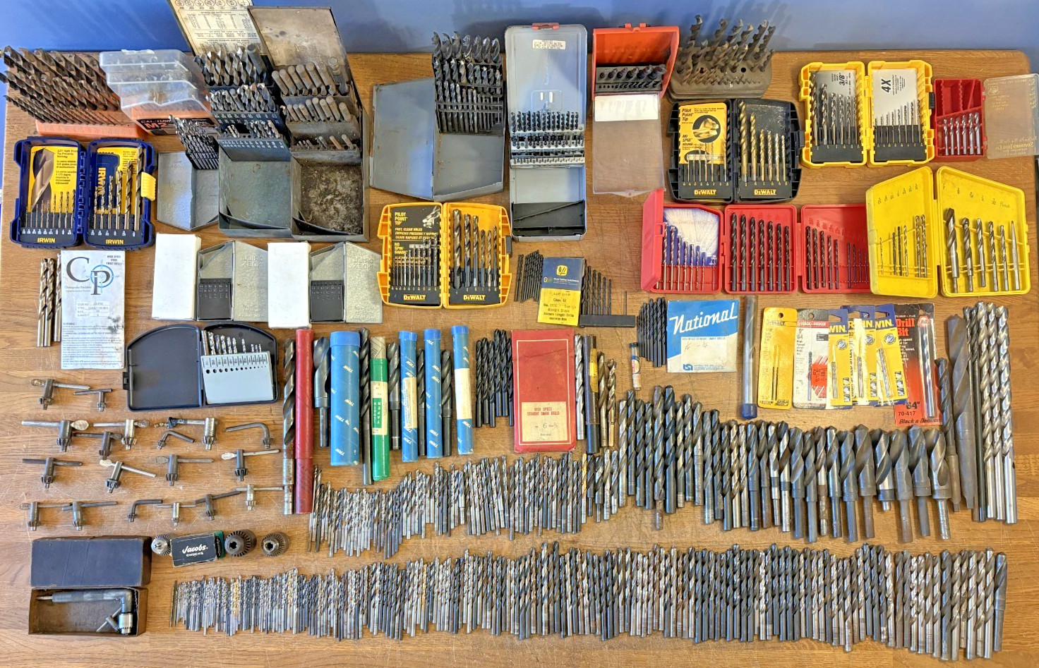 Huge Lot of Machinist Tools HSS Drill Bits, Indexes, Sets, Chucks, Chuck Keys
