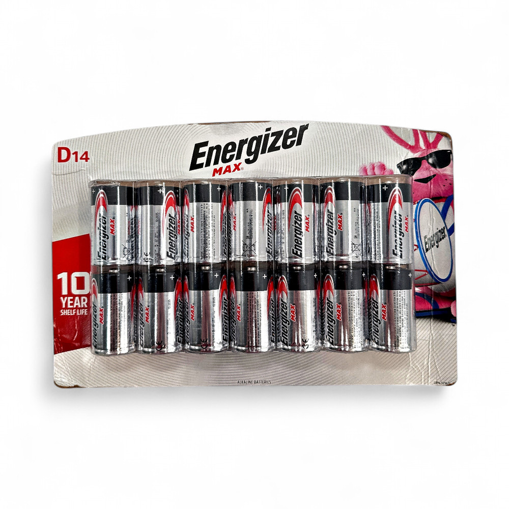 Energizer Max D 1.5V Alkaline Batteries E95TP2-7 - 14 Count