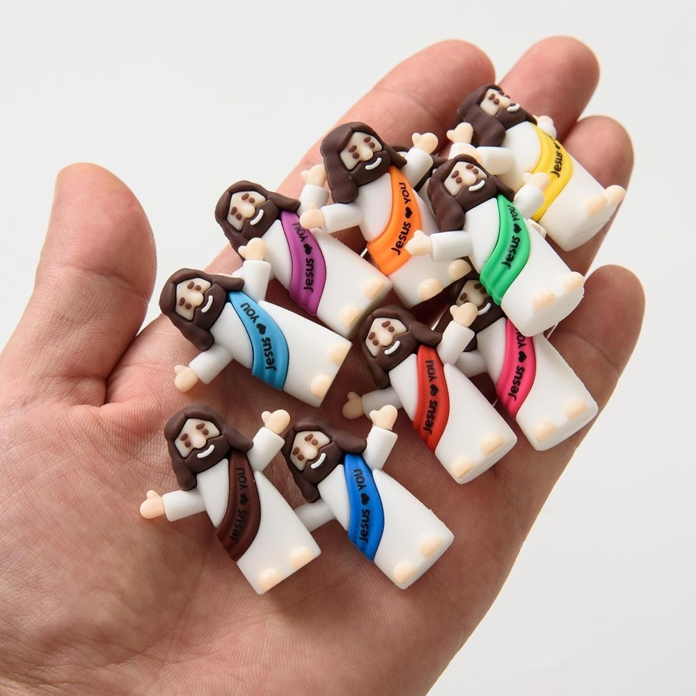 50-Pack Tiny Jesus Figurines - Perfect for Easter Celebrations & Sunday School