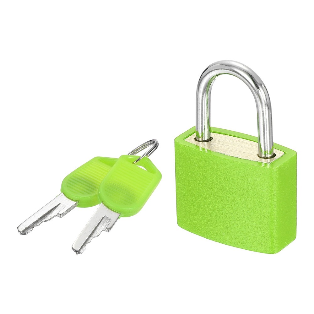 Padlock with Keys Shackle Waterproof Keyed Locks Green