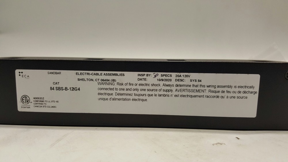 SYMMETRY ELECTRI-CABLE ASSEMBLIES 84 SBS-B-12IG4