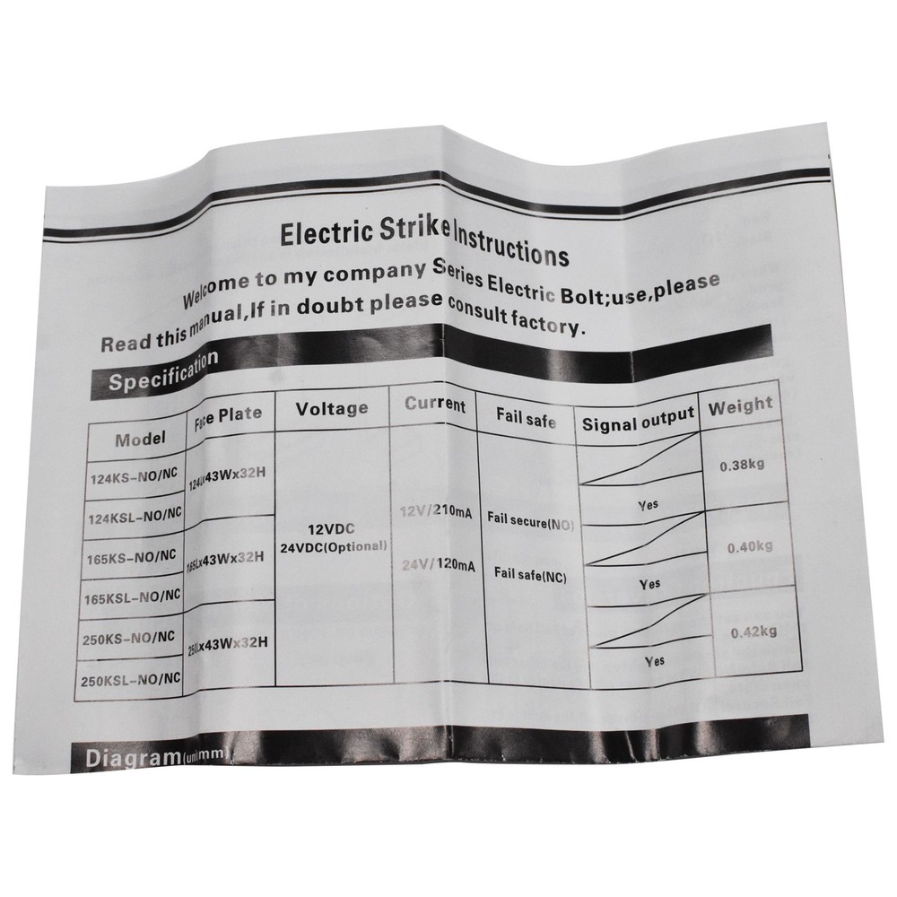 Heavy Duty Electric Door Strike Lock ANSI STD Fail-Secure/Fail-Safe Adjustable