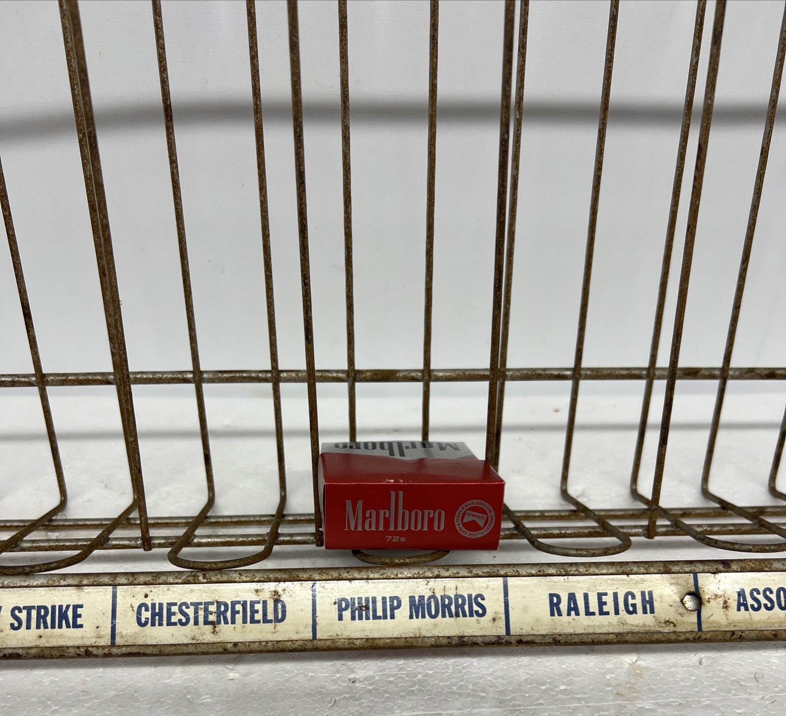 Metal Wire Rack Cigarette Advertising Display Vintage Country General Store 40s