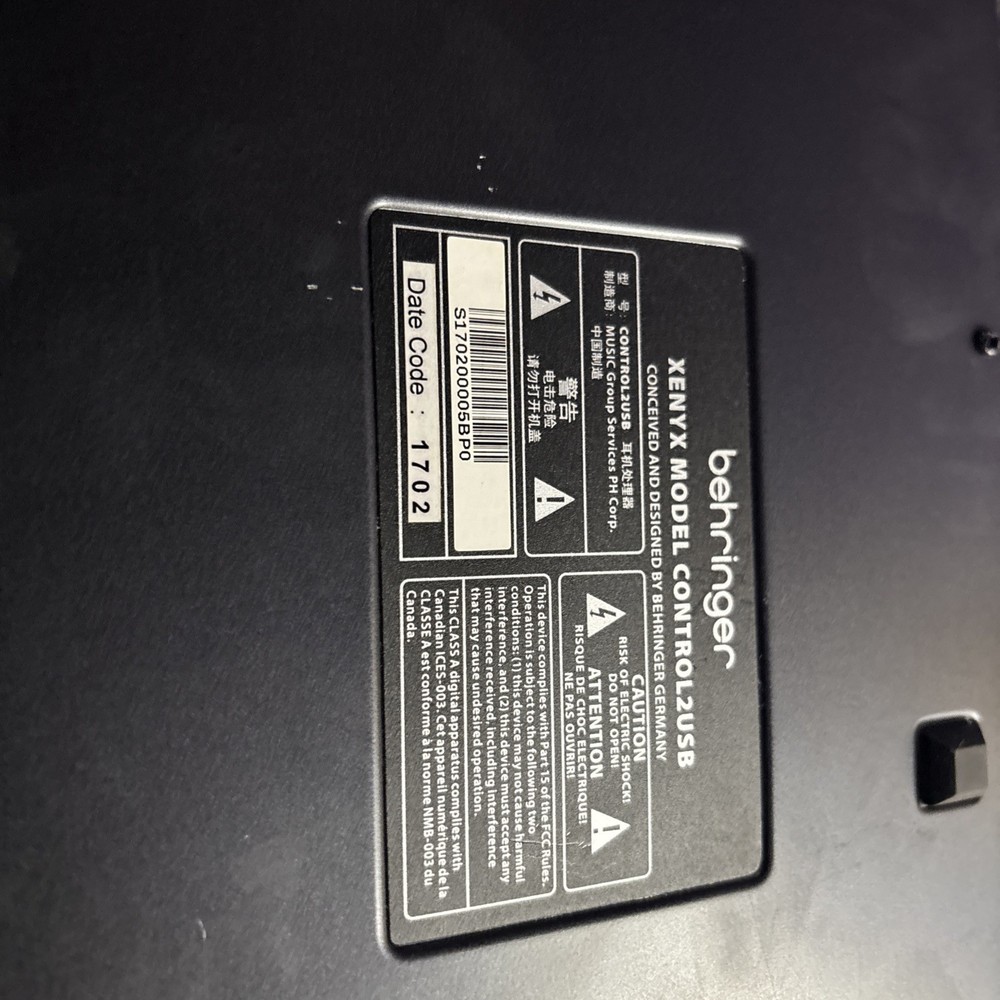 Behringer Xenyx Control2USB Studio Control and Communication Center