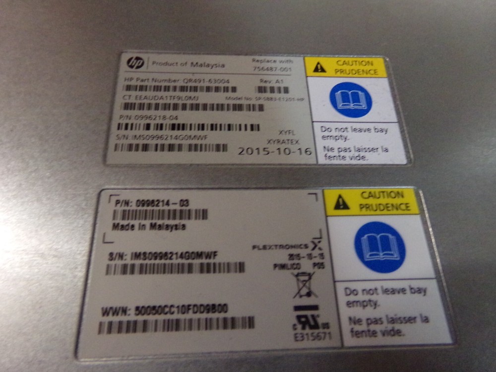 HP QR491-63004 Storage Disk Array Controller 0996214-03 0996218-04 MNF: 2015