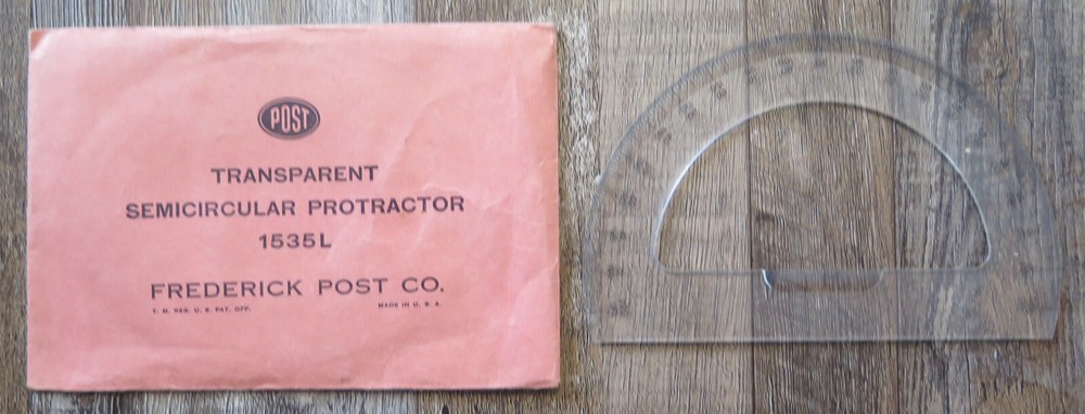 Protractor lot Frederick Post Pickett Circular 6360 T Square Drafting tools