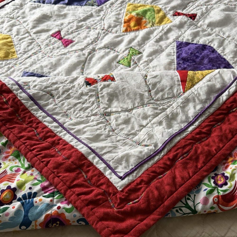 Vintage Patchwork Quilt – Kites / Whimsical Design