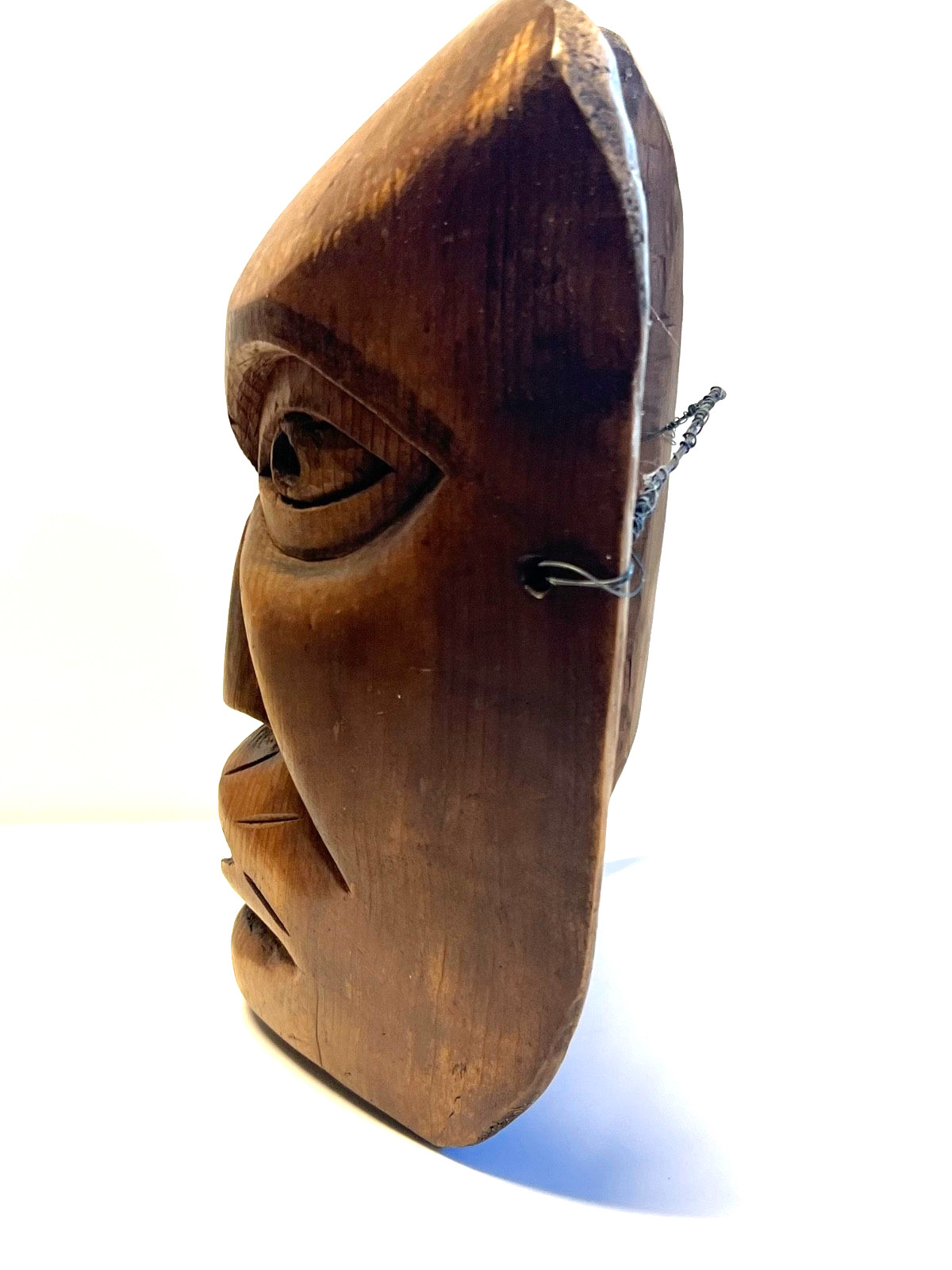 Antique Native American Hand Carved Wooden Mask; Northern Pacific Indigenous Art