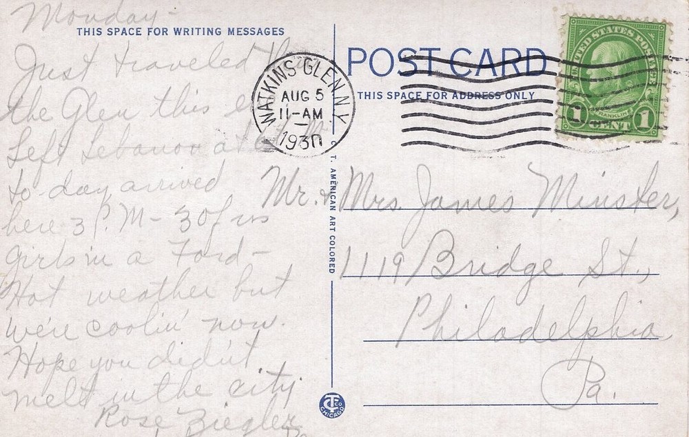 CAVERN CASCADE, WATKINS GLEN, N.Y. - PC2592