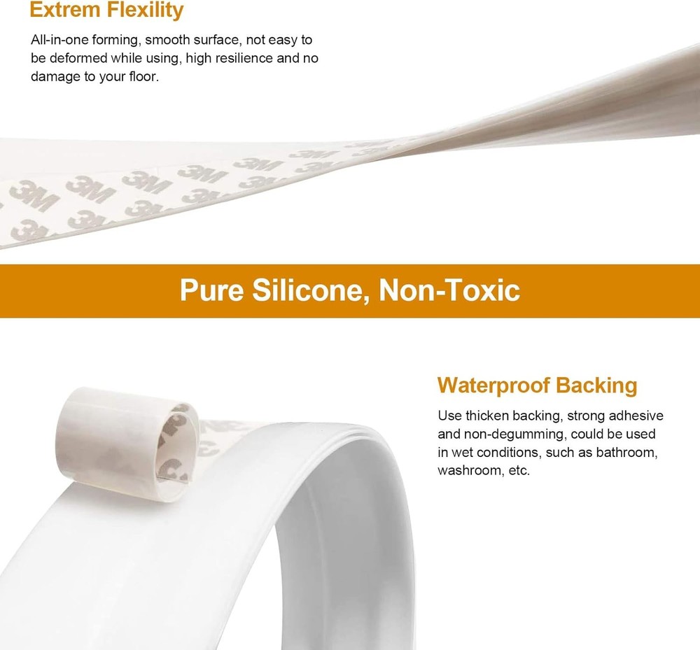 Door Draft Stopper Under Blocker Insulator Sweep White