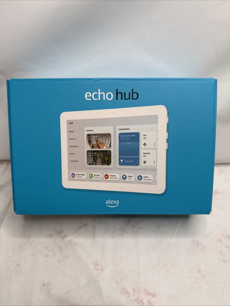 Amazon Echo Hub 8" Smart Home Control Panel with Alexa White Model G6A87E NEW