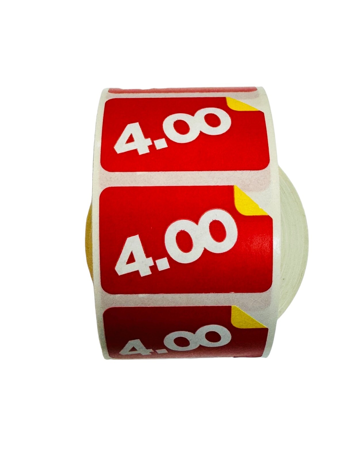 1.5"x1" $4.00 Price Retail Point of Sale Red & Yellow Labels Stickers 1000/ Roll