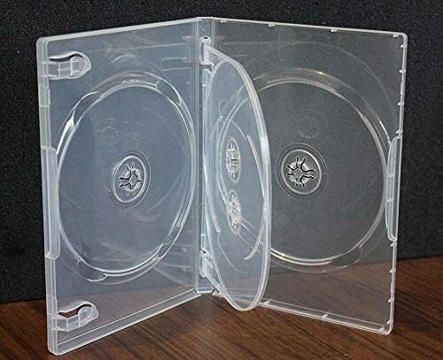 Lots Standard 4-Discs DVD Storage Replacement Cases Flip Cover Box 14mm Holder