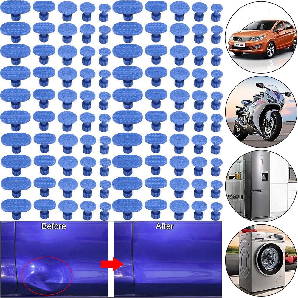 Car Pulling Tabs Paintless Dent Repair Hail Removal Kit For All Puller Tool US