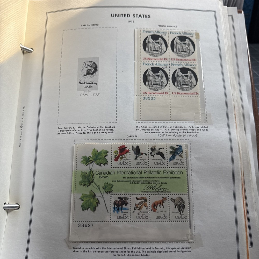 Harris Liberty US Plate Block Album