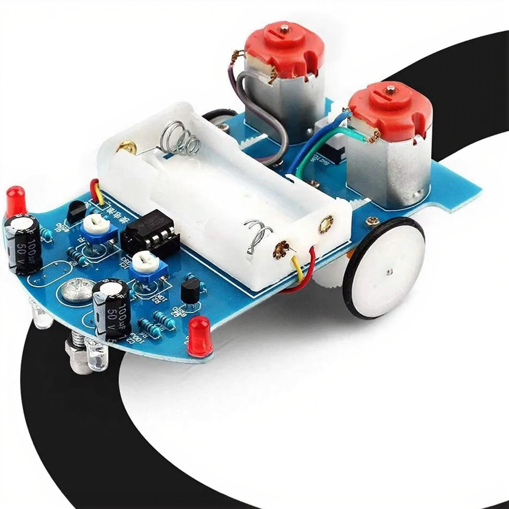 Electronics Learning Kit with Red LED and Photoresistor for Track Sensing