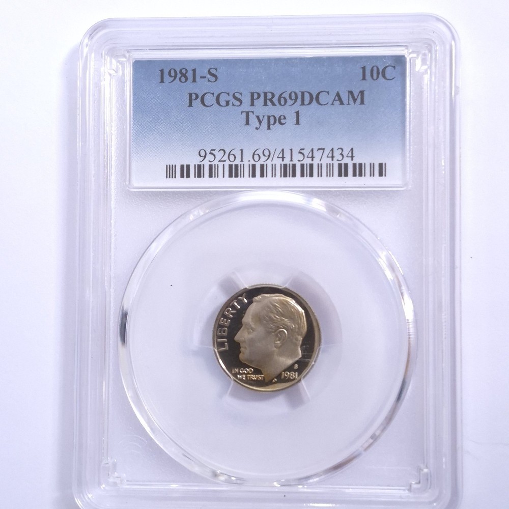 1981-S TYPE 1 PCGS PR69DCAM ROOSEVELT DIME
