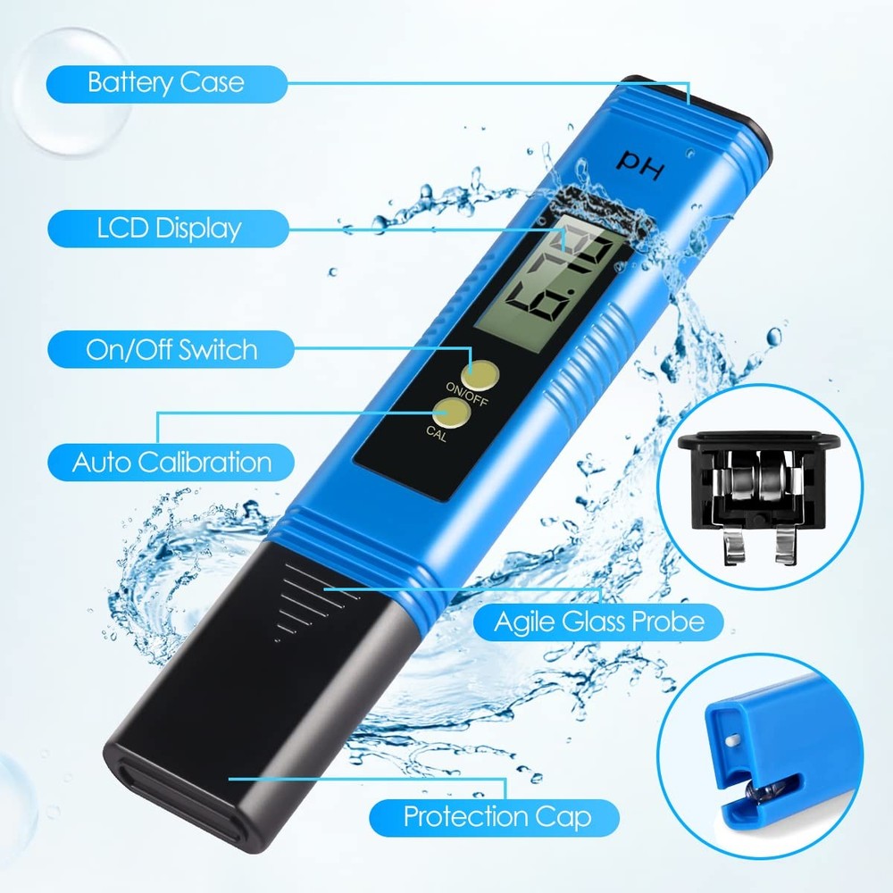 PH Meter, 0.01 High Accuracy Pocket Size with 0-14 Testing Range PH...