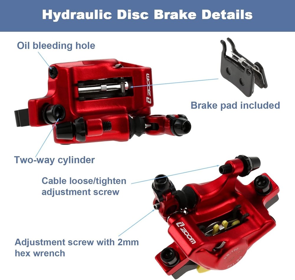 HB-100 Line Pulling Brake Calipers MTB 2PCS Red