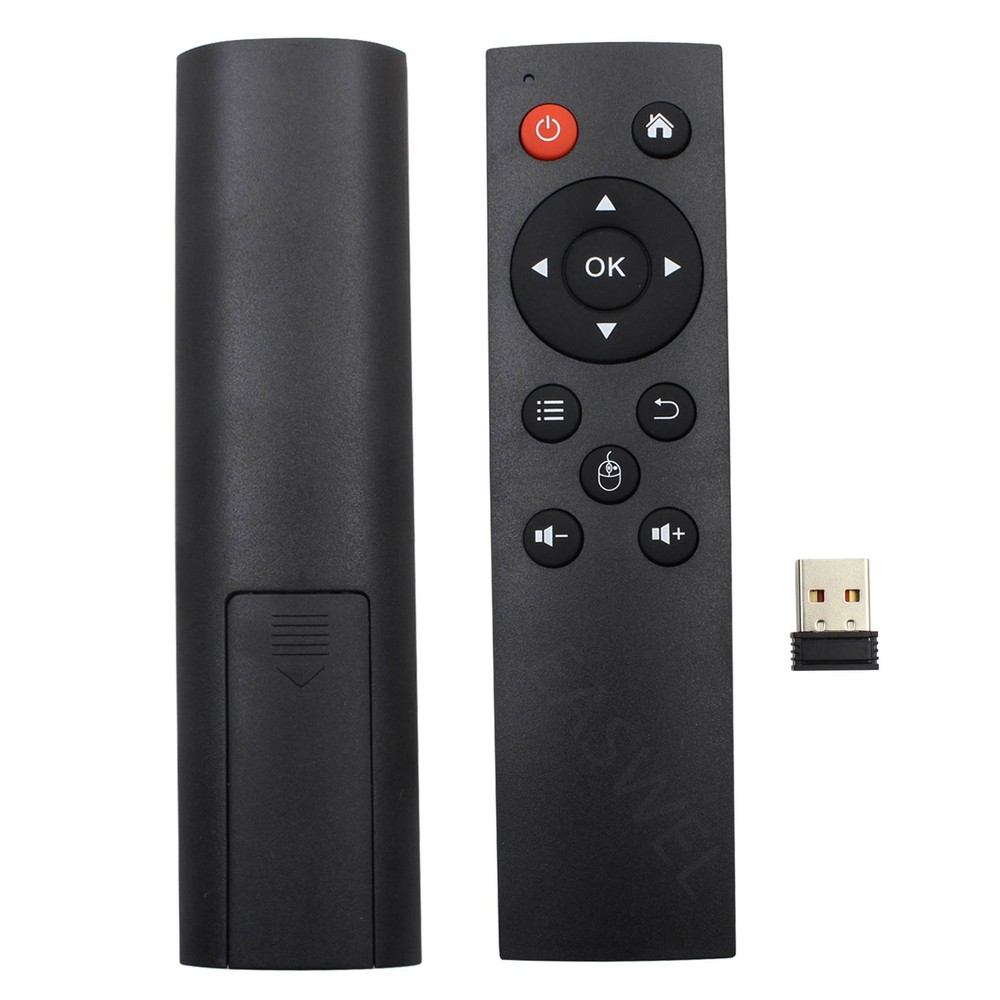 Black 2.4G Wireless Remote Control Keyboard Air Mouse For Android TV