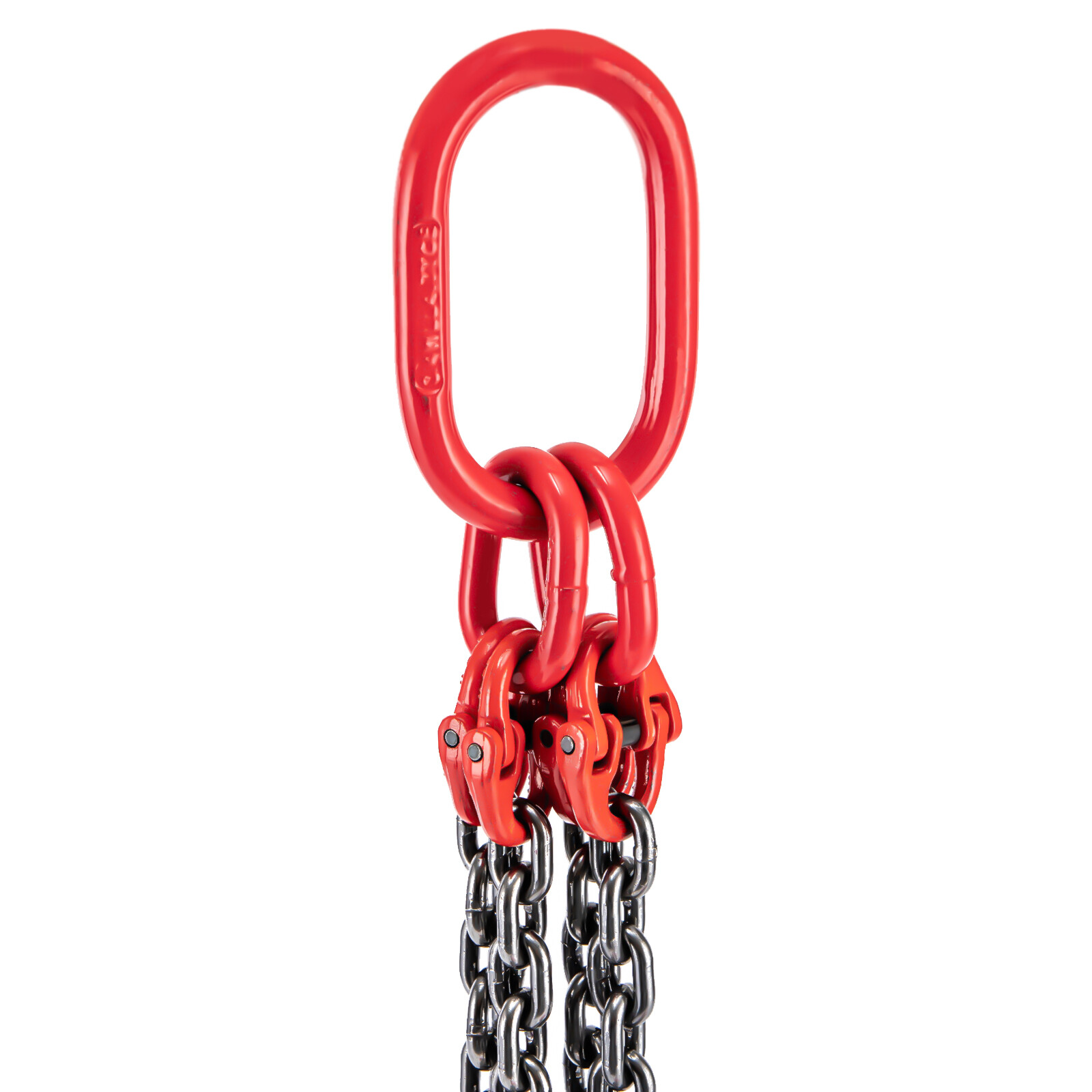 5Ton Chain Sling 5/16" in 4 Legs with Sling Hooks G80 Lifting Chain Sling Red