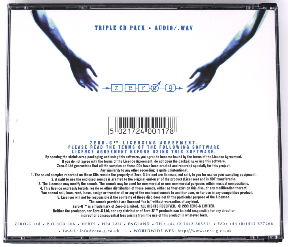 Zero-G Total House Sample Library/Sound Library/Sampling 3 CD 1999