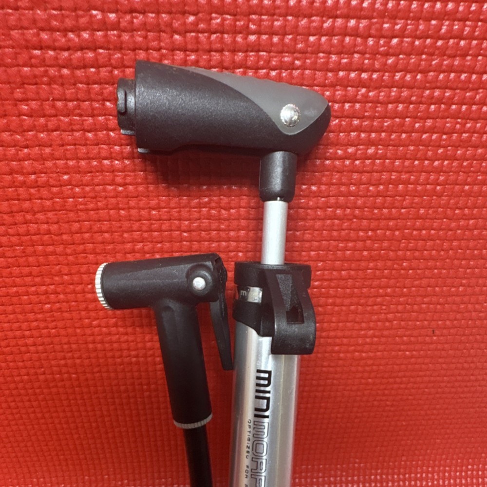 Topeak Mini Morph Compact Bicycle Pump Presta Schrader Silver Black Missing Tip