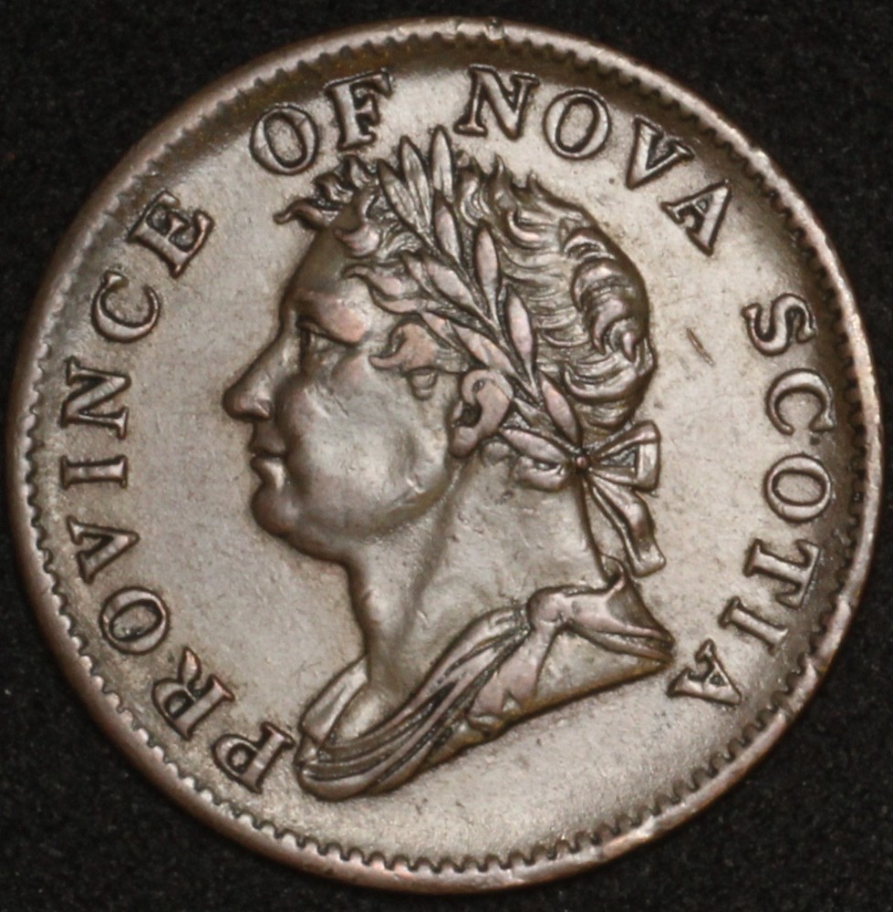 NOVA SCOTIA 1832 Halfpenny Token Breton 871, NS-1D3