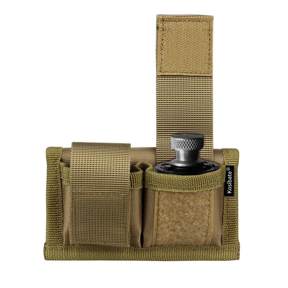 KOSIBATE Speedloader Pouch Case Holder Nylon Tactical Double Tan