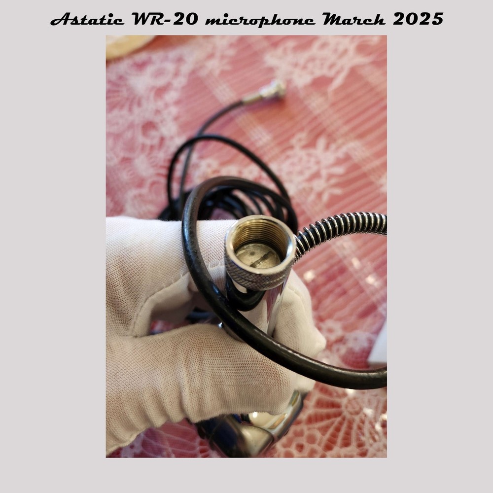 Astatic WR-20 Dual Crystal Microphone. Untested. Original Box with Extras