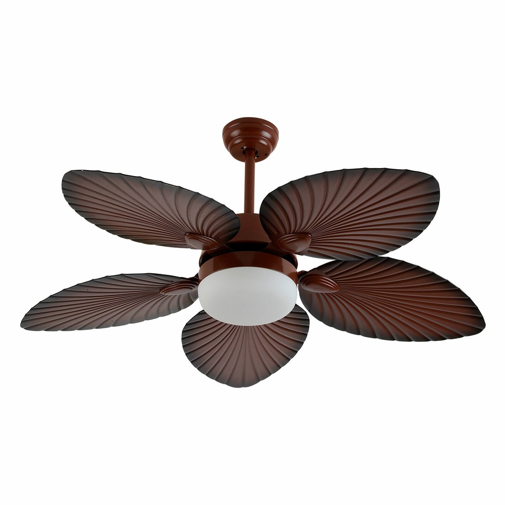 42 inch Tropical Palm Leaf Shape Ceiling Fan with Light Changes W/Remote Control