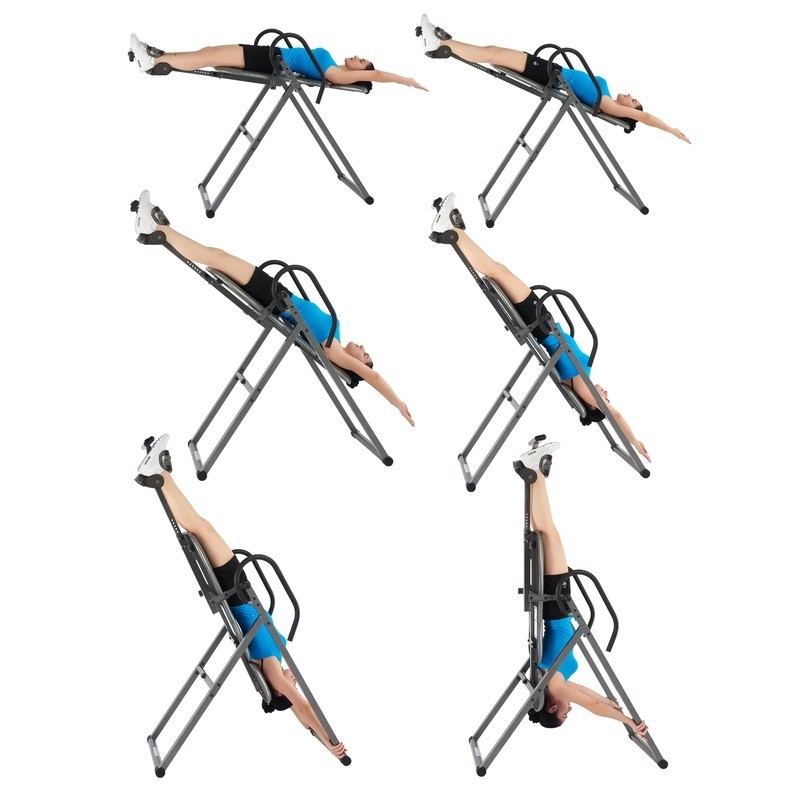 Heavy Duty Inversion Table Adjustable Pin System Ergonomic Ankle Support Relief