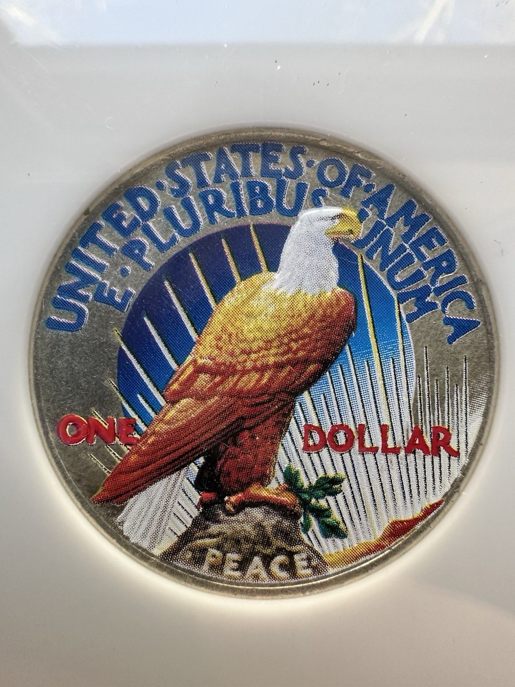 1922 $1 Silver Peace Dollar Colorized