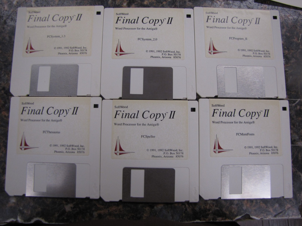 Final Copy II Release 2 ©1992 SoftWood, Inc. Word Processor for Commodore Amiga