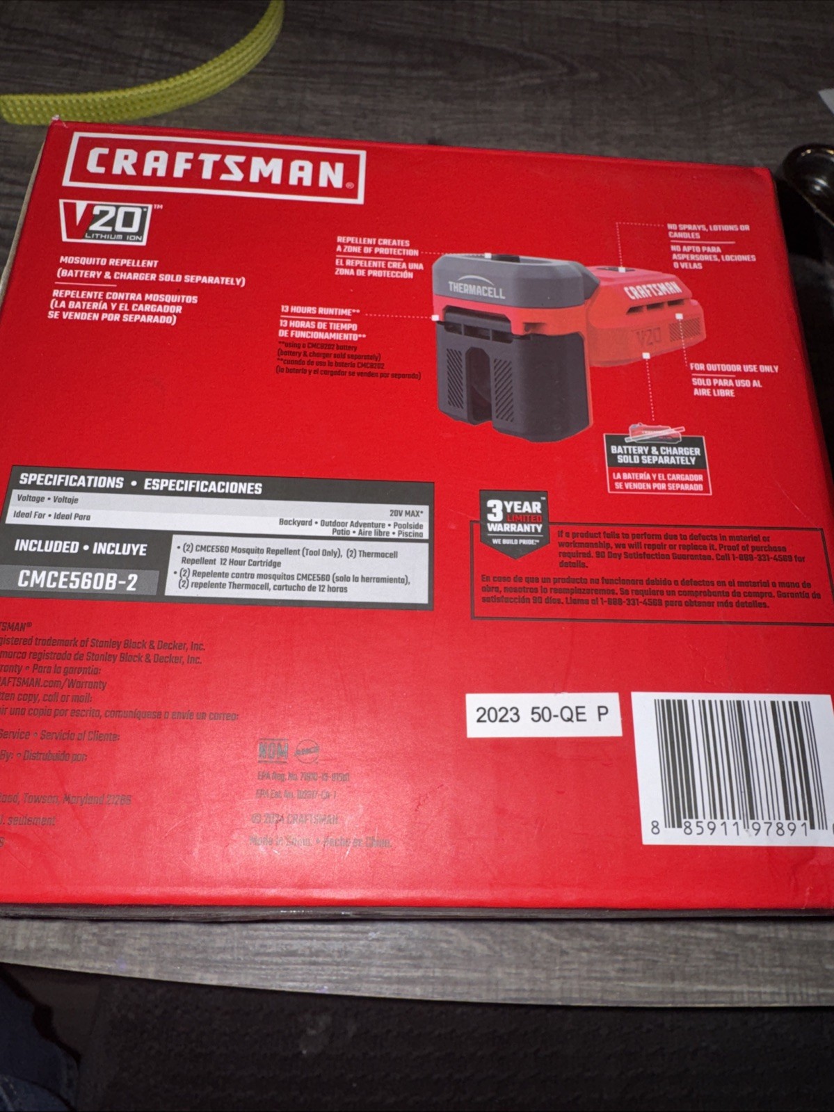 Craftsman V20/20V Repellent 2 Pack CMCE560B2 ~ Battery & Charger Sold Separately