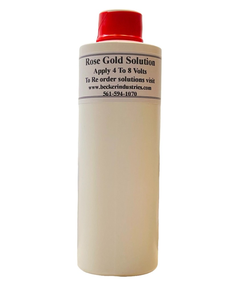 ROSE GOLD Solution, 24K Rose Gold Electroplating solution, 8oz