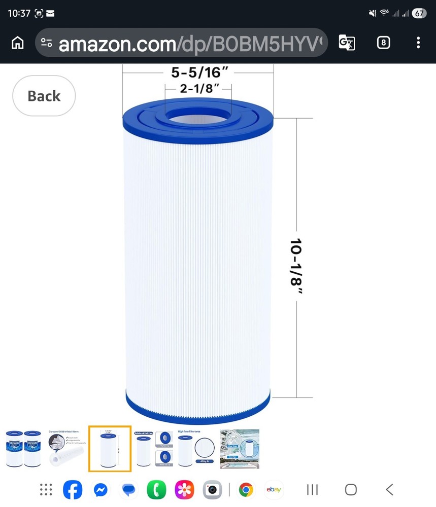Cryspool Spa And Pool Filter Cp-05005 2 Pack