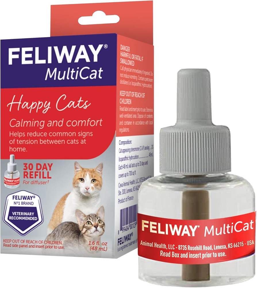 Reduce Cat Conflicts with MultiCat 30 Day Pheromone Diffuser Refill 48ml