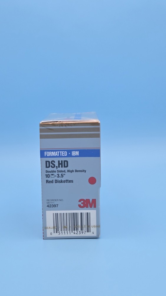 3M Imation IBM Formatted High Density 3.5" Floppy Diskettes COLOR RED