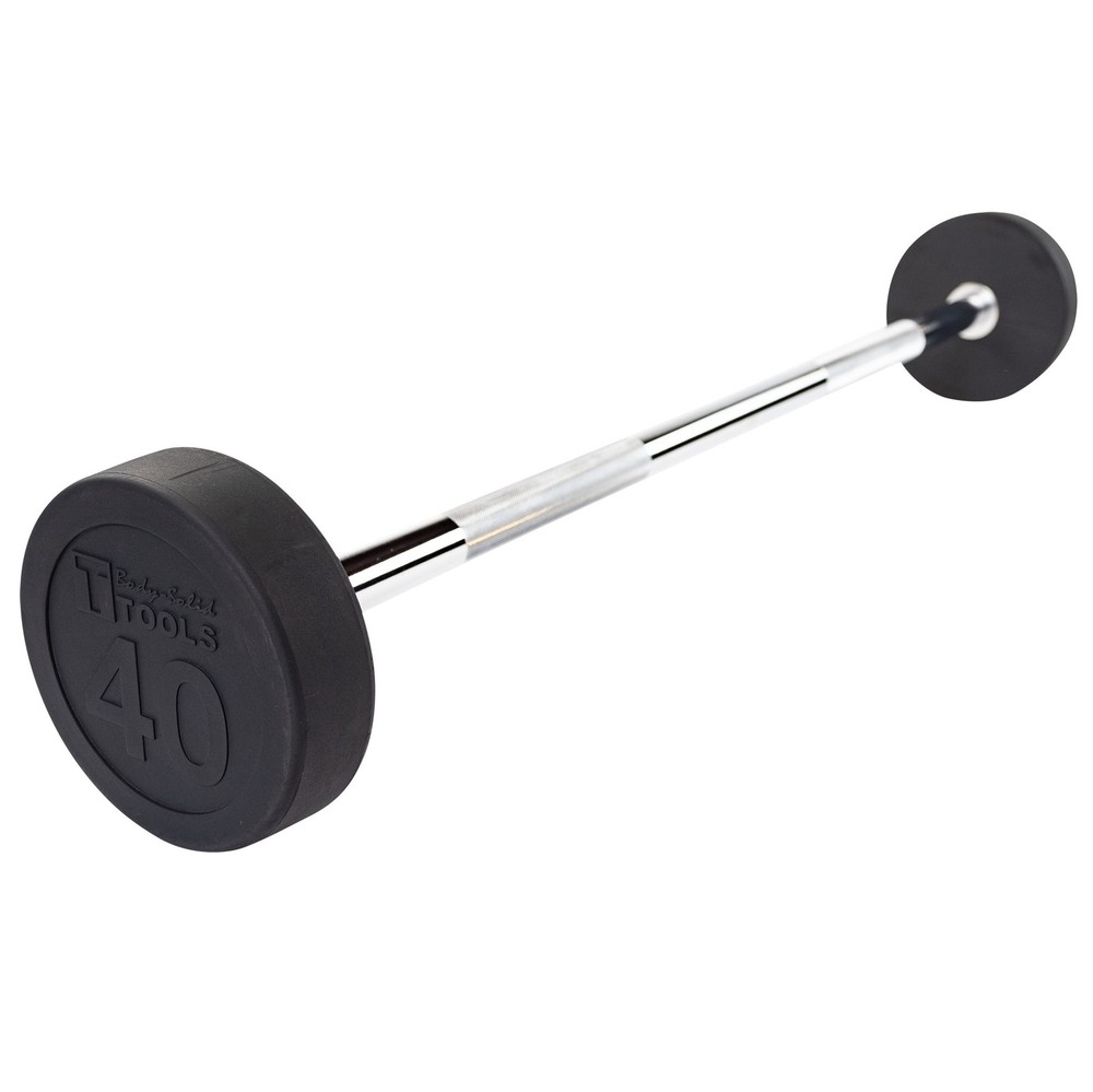 SBB40 Rubber Coated Fixed Straight Barbell 40lb