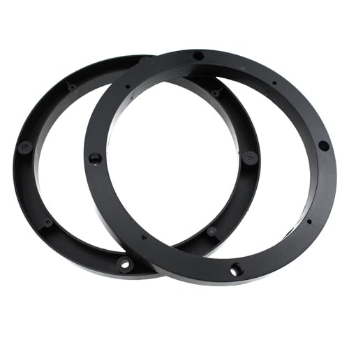 Maxmoral 2PCS 14.5cm Inner Diameter Black ABS Plastic Speaker Mounting Gaskets